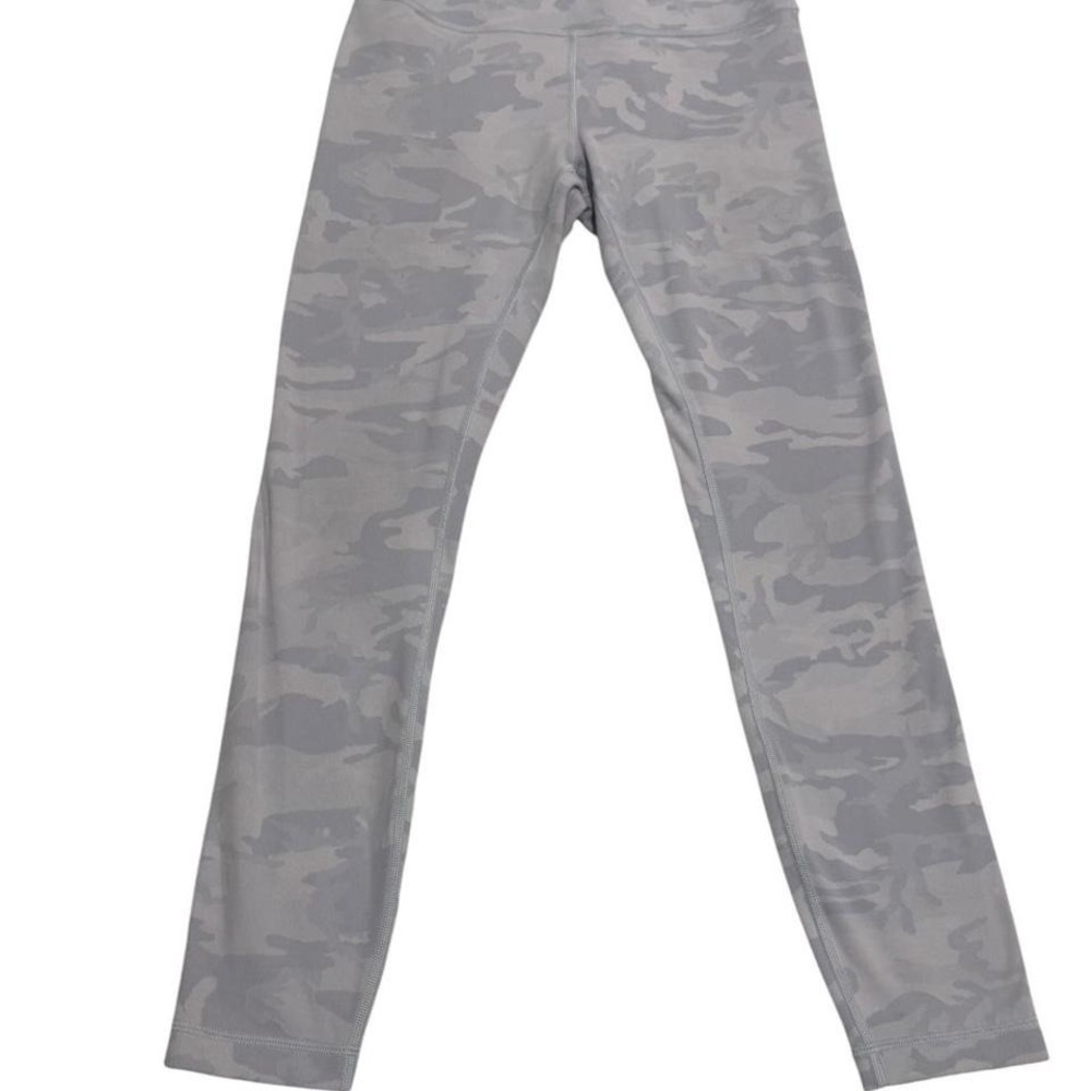 Lululemon women's grey camo leggings size 6 - 25" inseam
